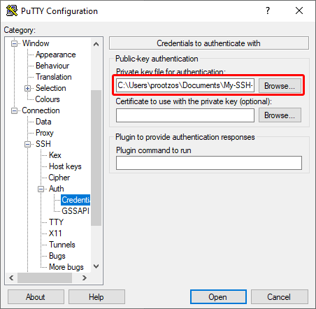 Add RSA key to PuTTY for key-based SSH authentication